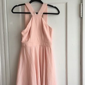 Light pink high neck dress